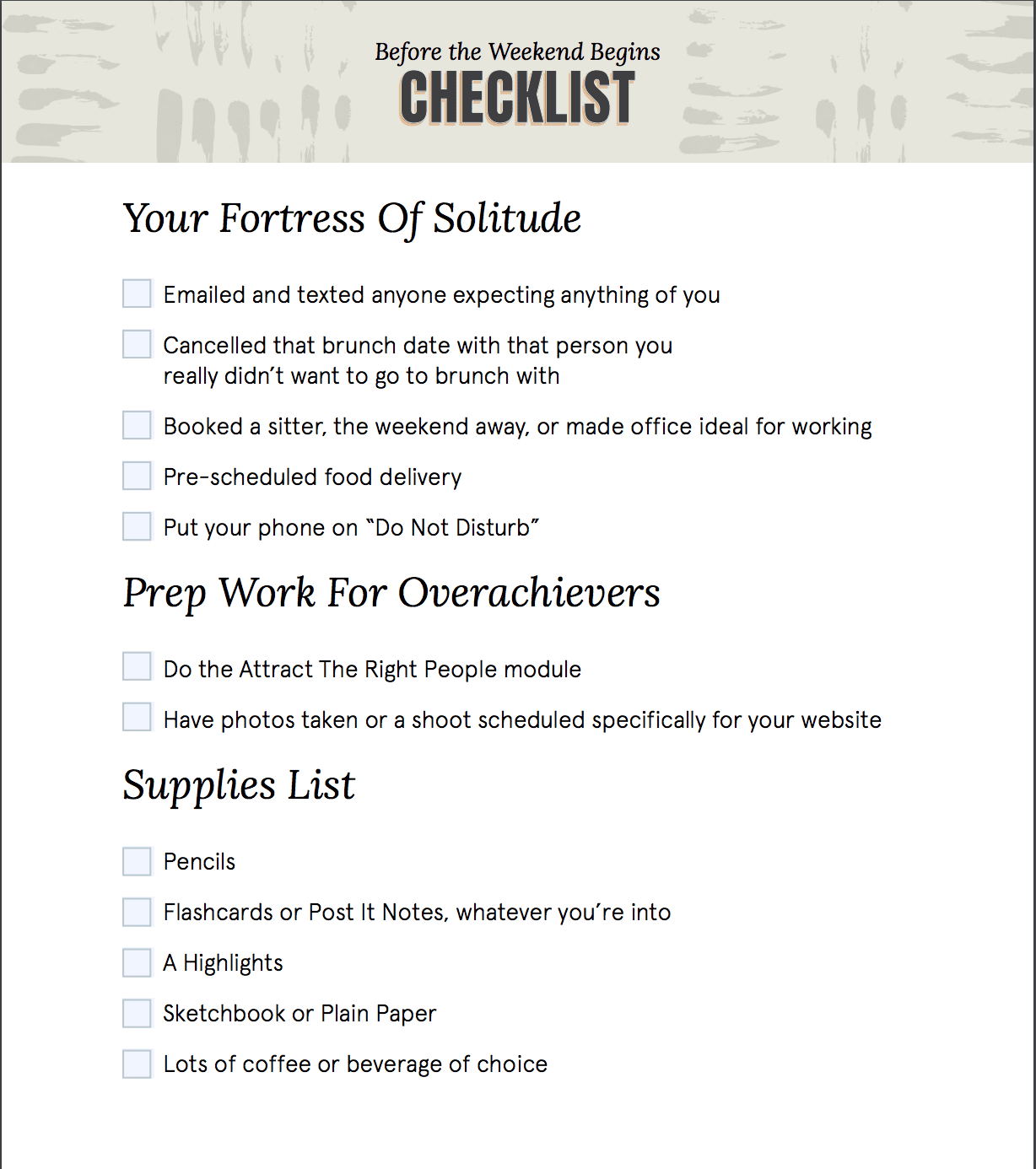 prepchecklist