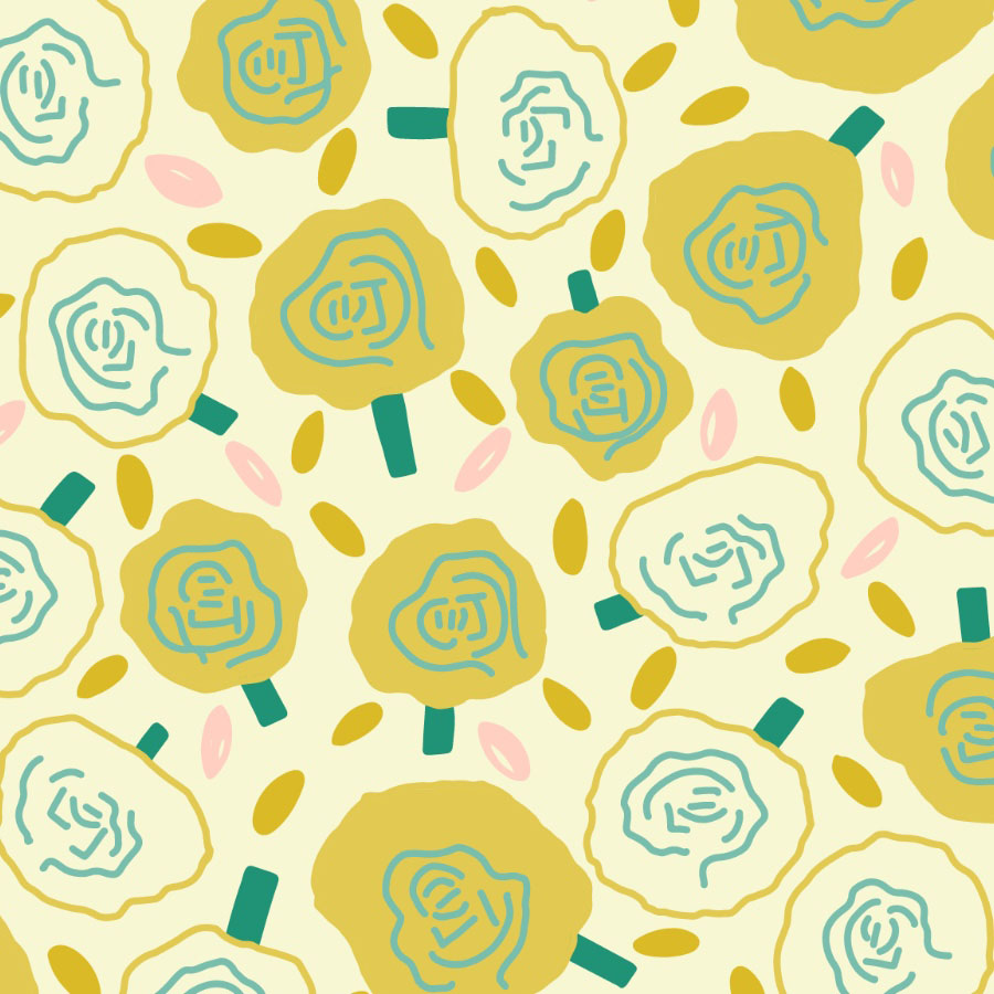 Garden Dreams surface pattern design by Alouette Muse 