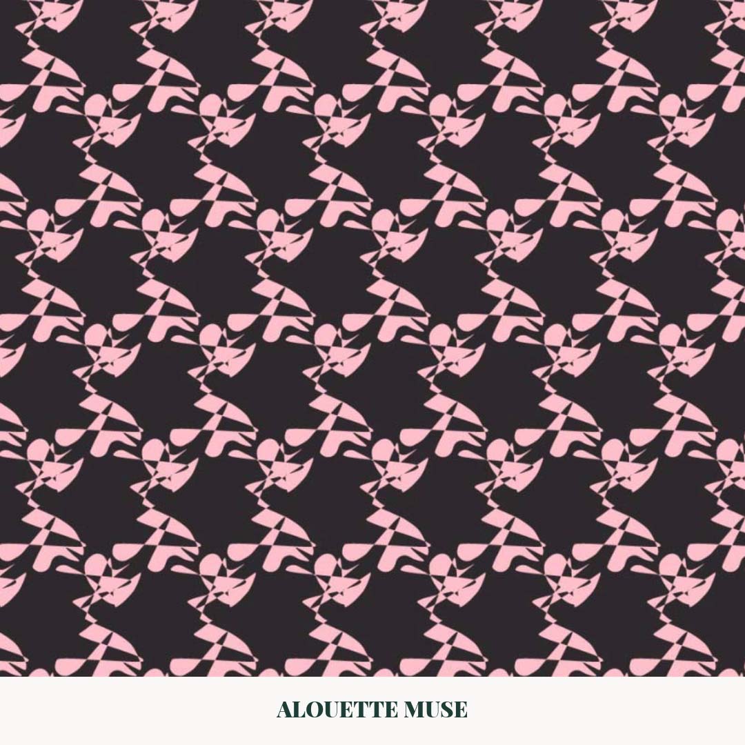 broken pieces surface pattern design pattern by Alouette Muse