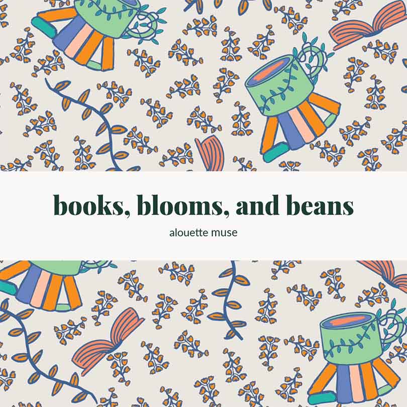 books blooms beans