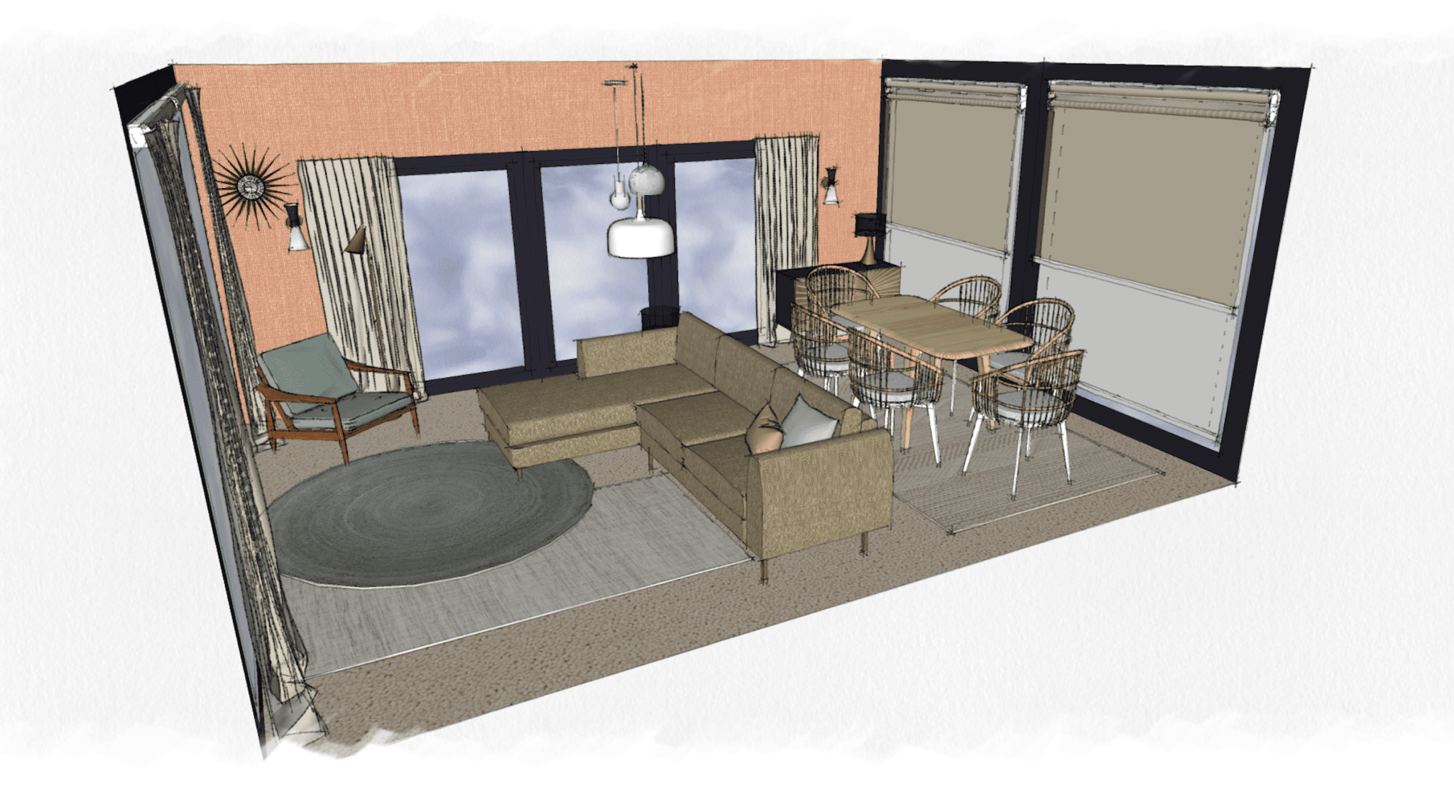 3D Interior design Presentation, Interior Design 3D Design, Client Presentation