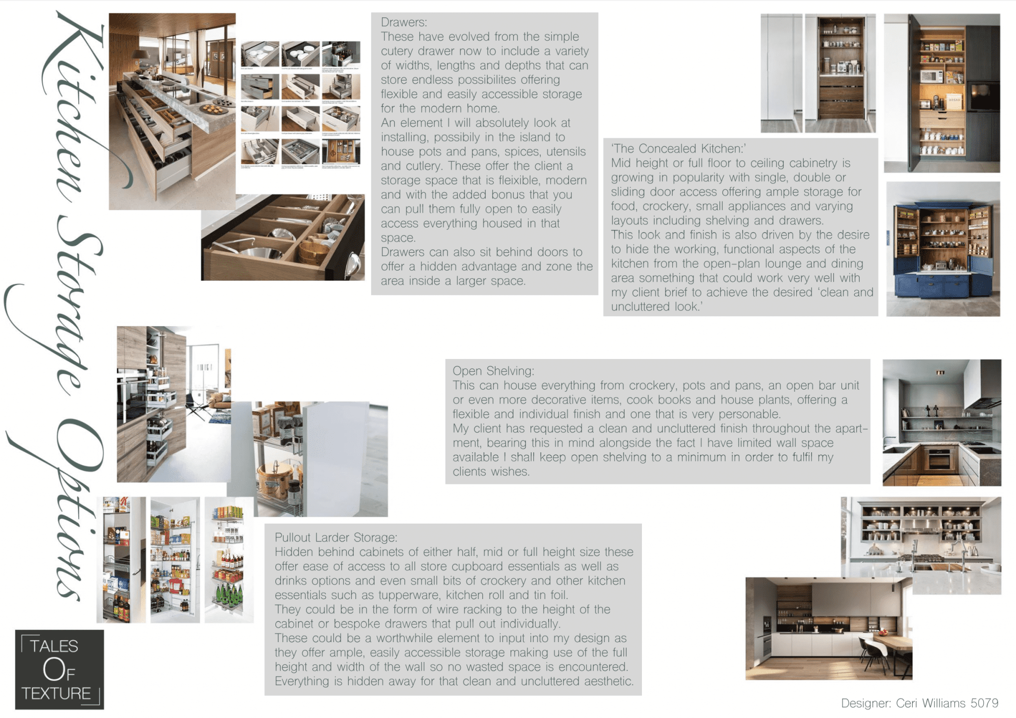 Sustainable Interior Design, Client Presentation, Kitchen Storage Solutions, Biophilic Design