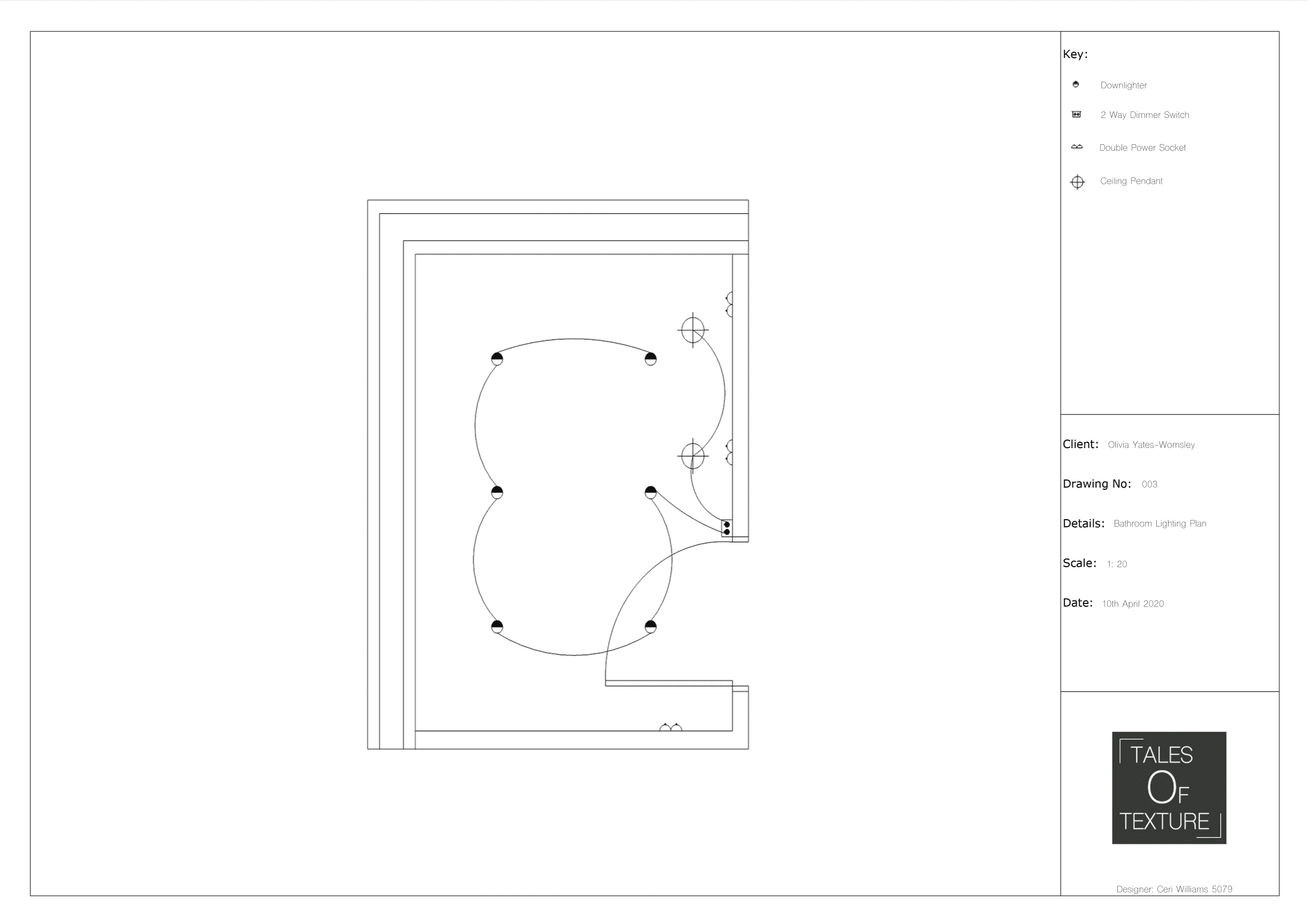 Interior design Lighting plan