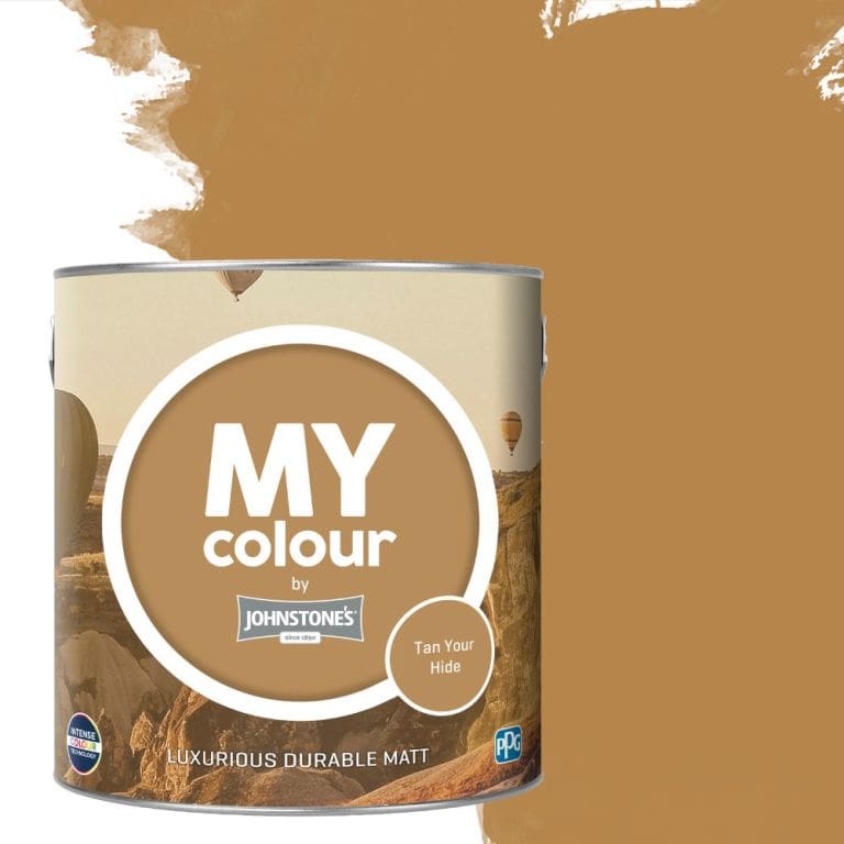 Yellow Ochre paint colour with paint tin branding