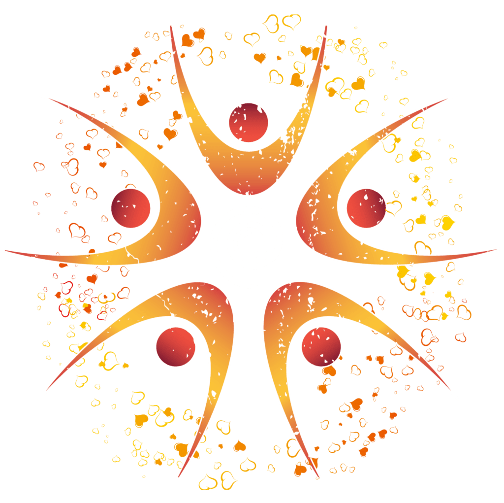 Shakti logomark with hearts