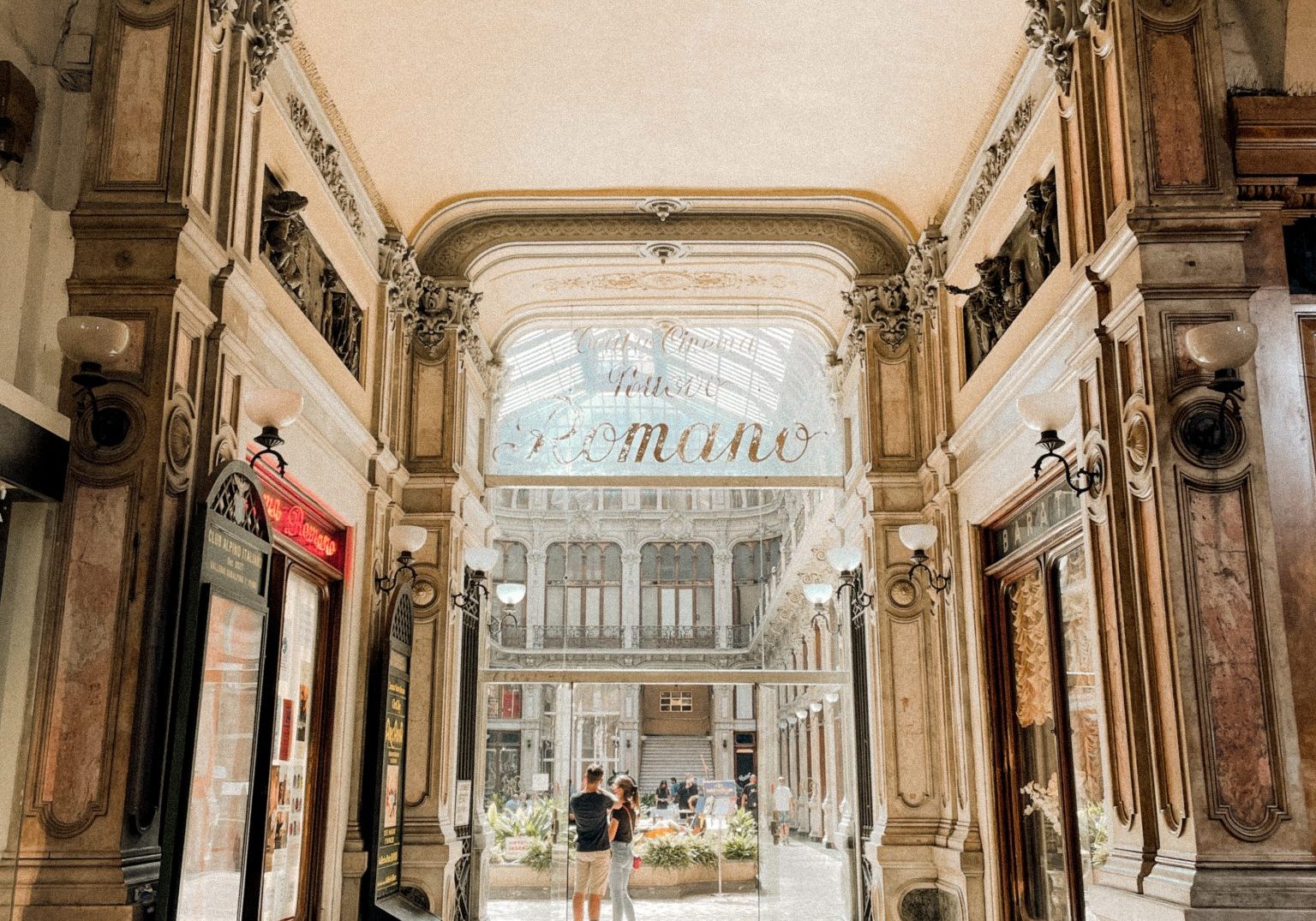 living in Turin visiting the galleria subalpina