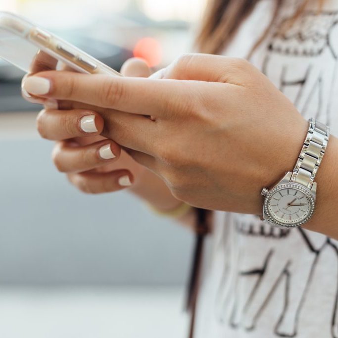 Girl texting on phone