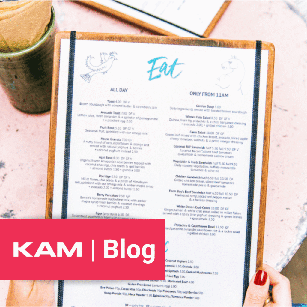 Blog - A focus on menu