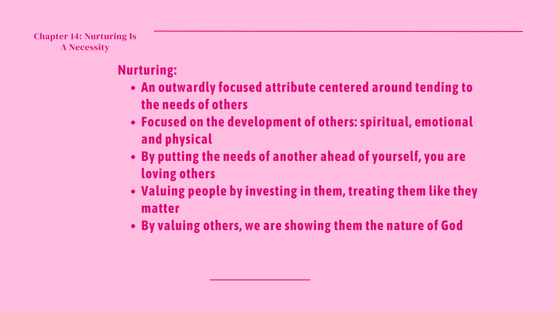 Nurturing