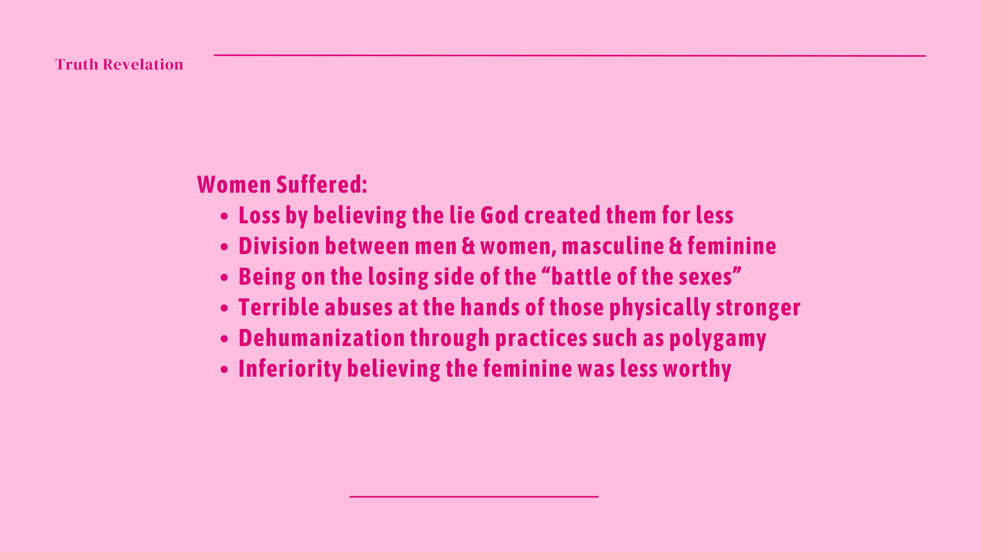 Women Suffered