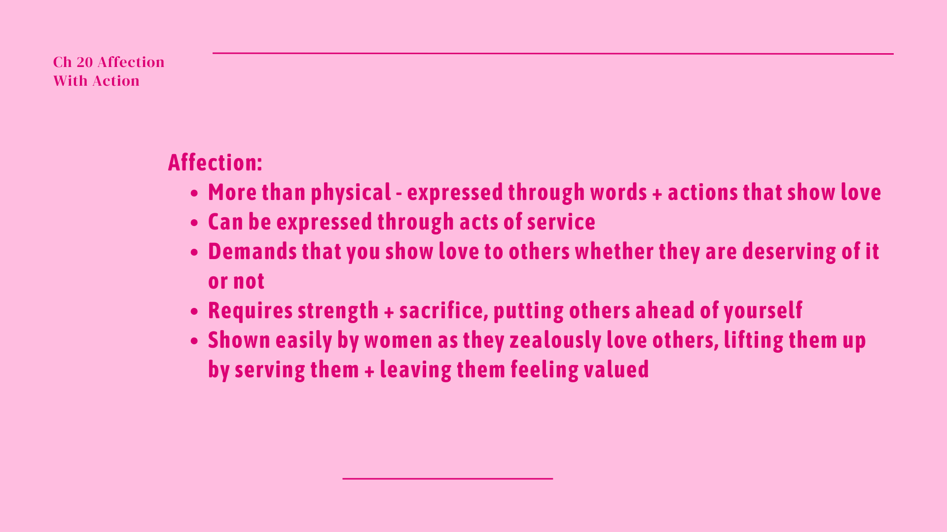 Affection