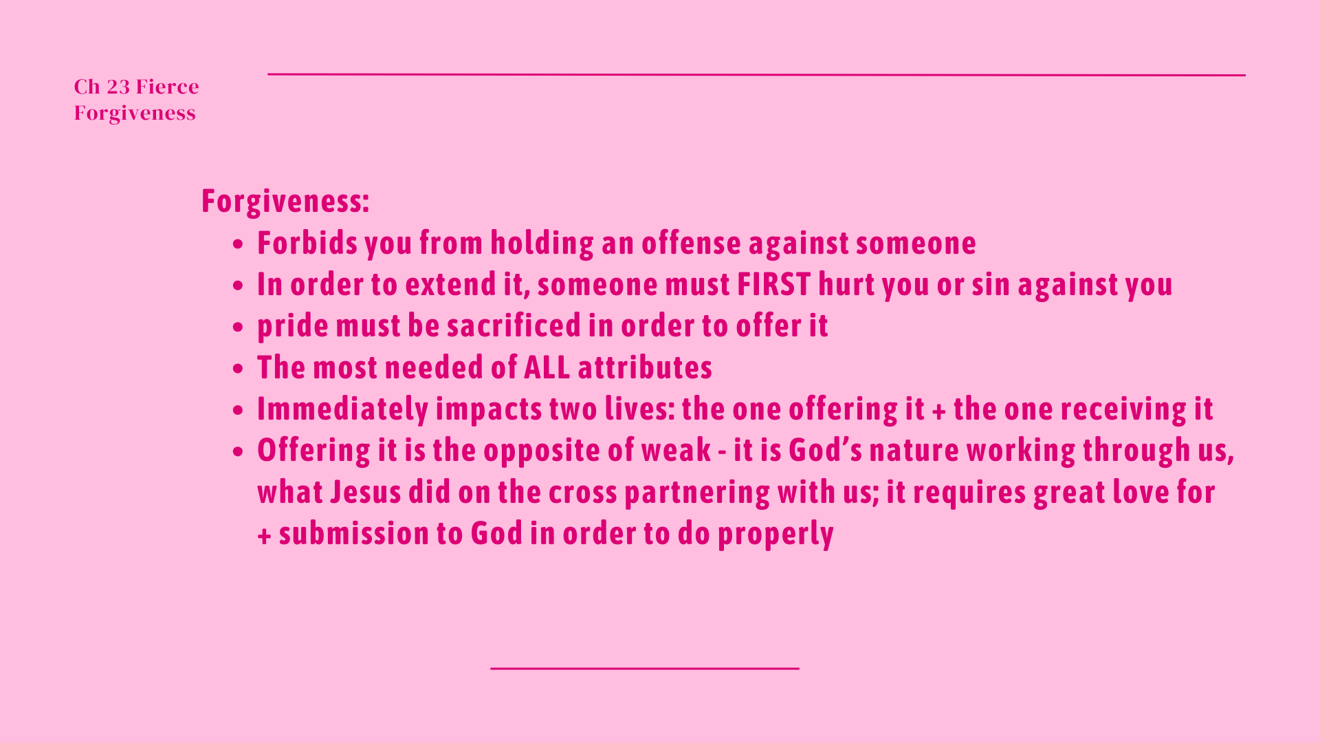 Forgiveness