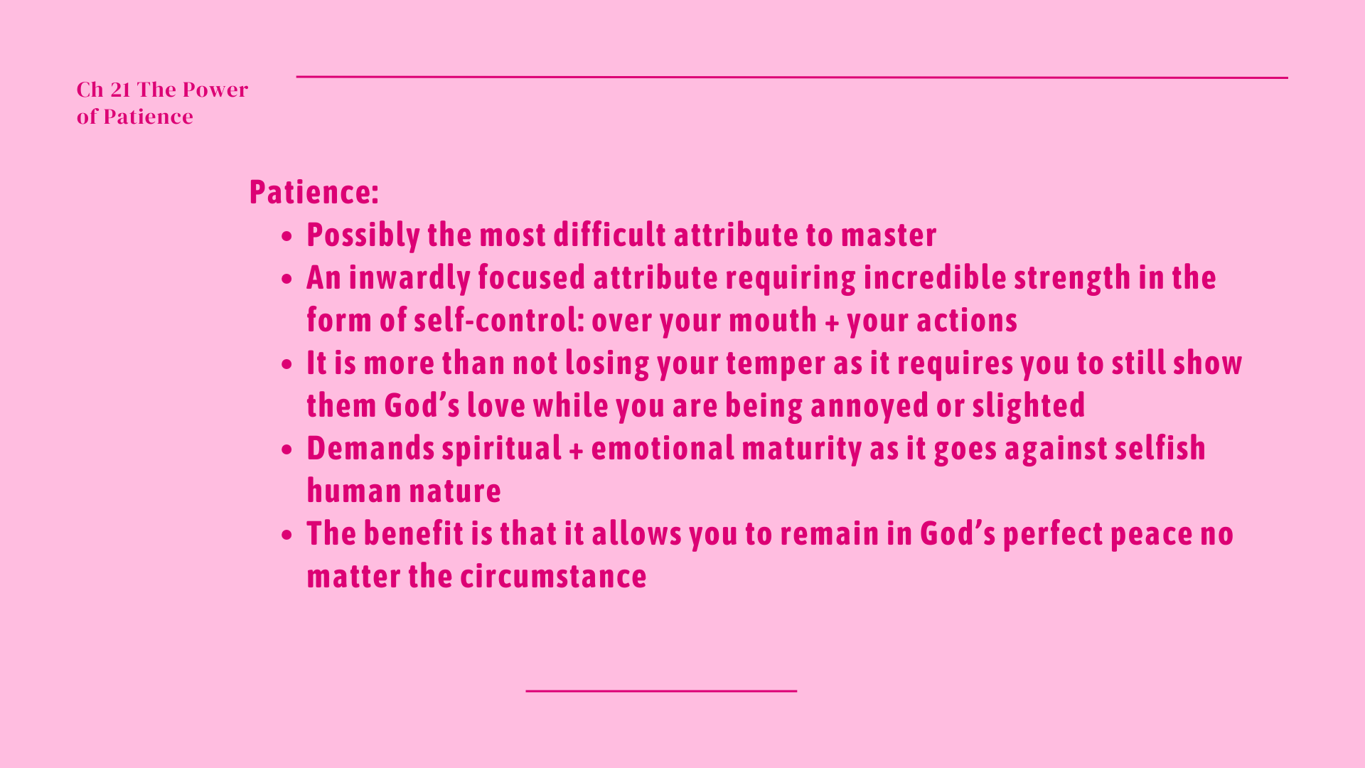 Patience