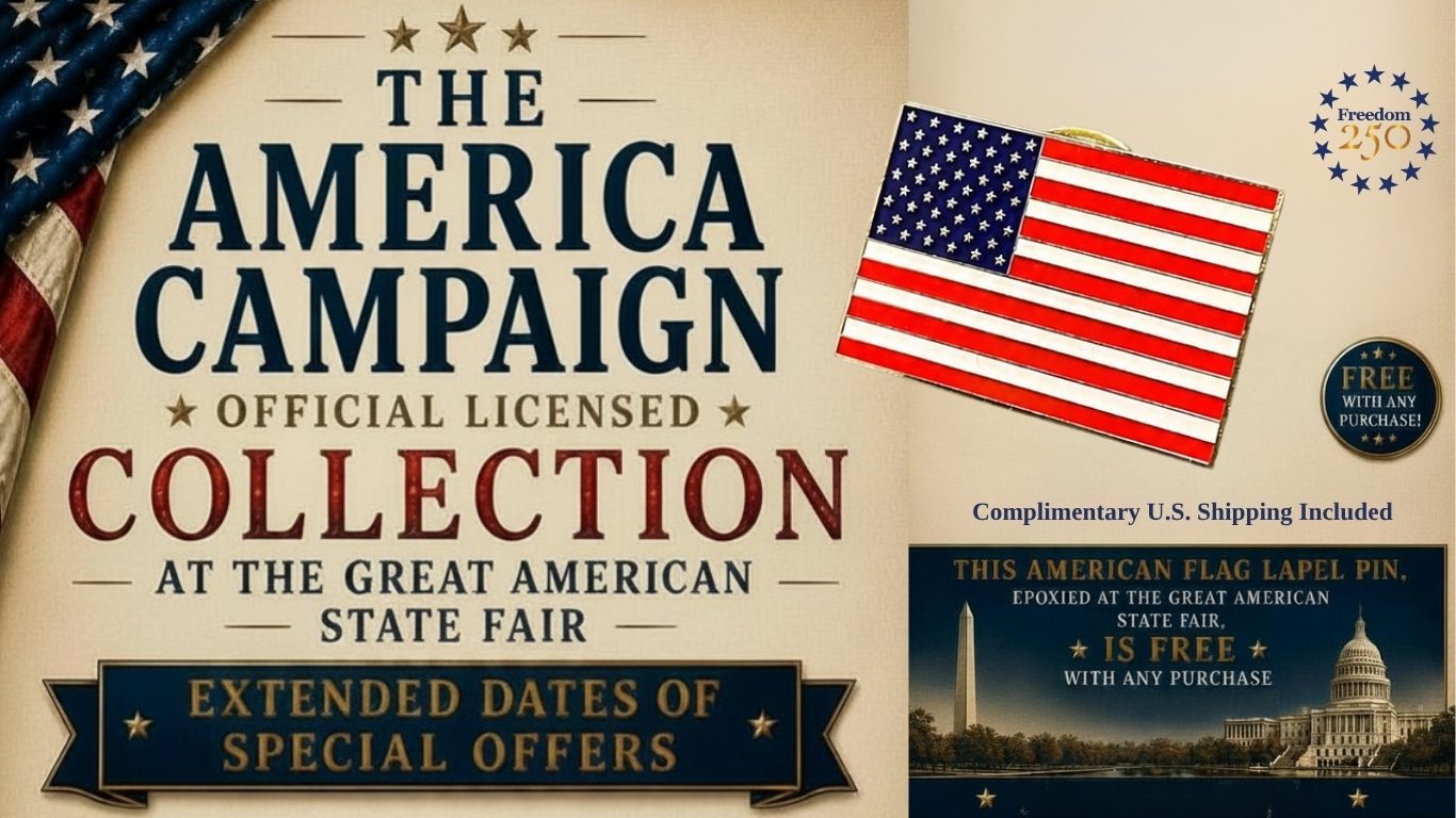 Free flag pin &amp; shipping-(Website)